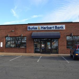 Burke &amp; Herbert Bank Annandale Road branch in Annandale, VA, providing drive-up ATM services for customer convenience.
