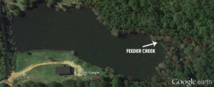 Angler using Google Earth to find fishing spots