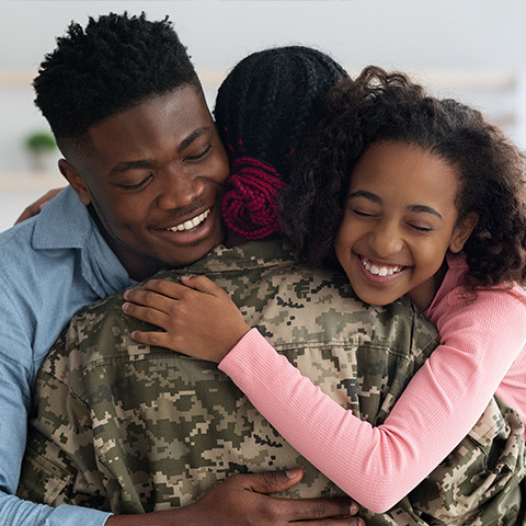 Graphic promoting VA Home Loan Guide, highlighting benefits for veterans and military personnel seeking mortgages.