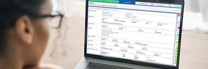 Streamlined loan origination solution integrated with core banking system