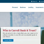 Carroll Bank and Trust website login button