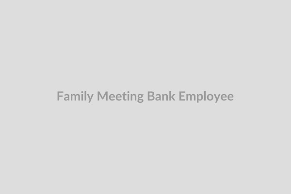 Family meeting with bank employee