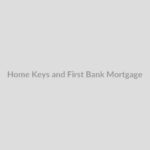Smiling couple receiving house keys from a First Bank mortgage advisor, symbolizing home ownership and the first bank mortgage process.