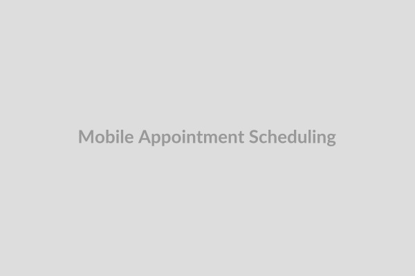 Woman scheduling appointment on mobile