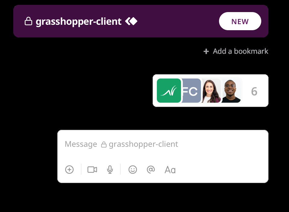 A communication interface on a screen, representing easy communication with partners