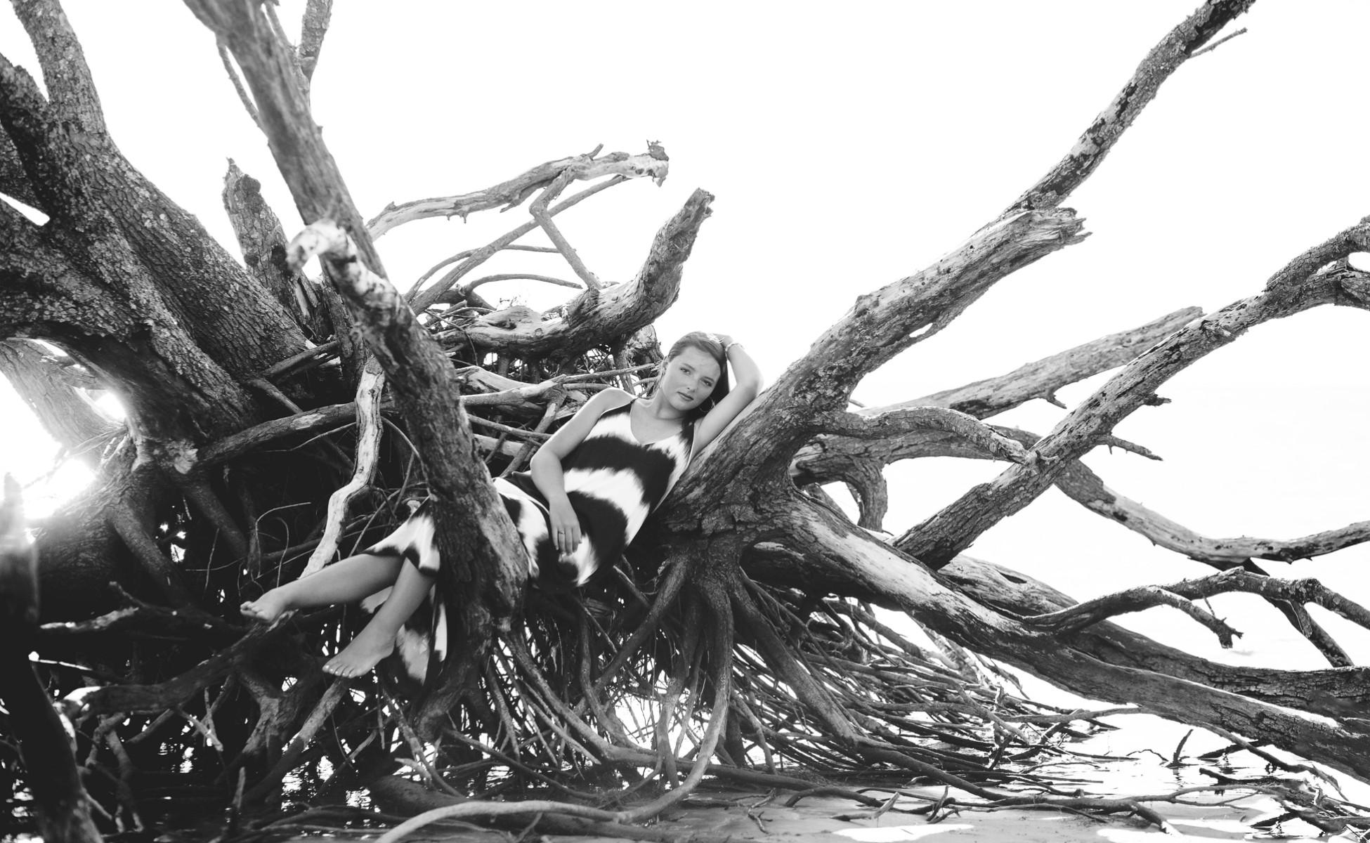 Outer Banks senior portrait photographer Sarah Hilts, capturing Emily's joyful expressions