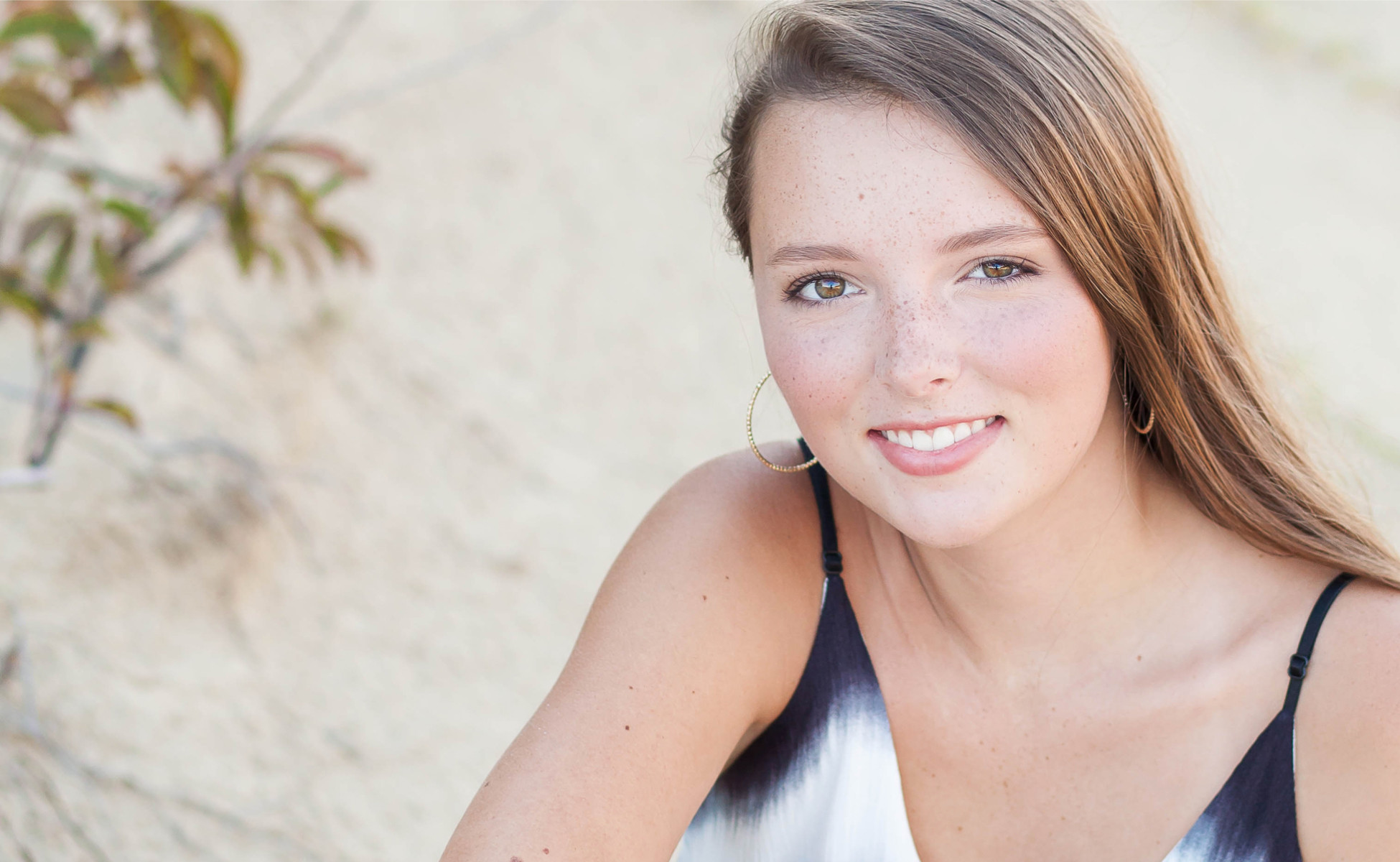 Classic Outer Banks senior portraits, Emily captured in timeless beach style