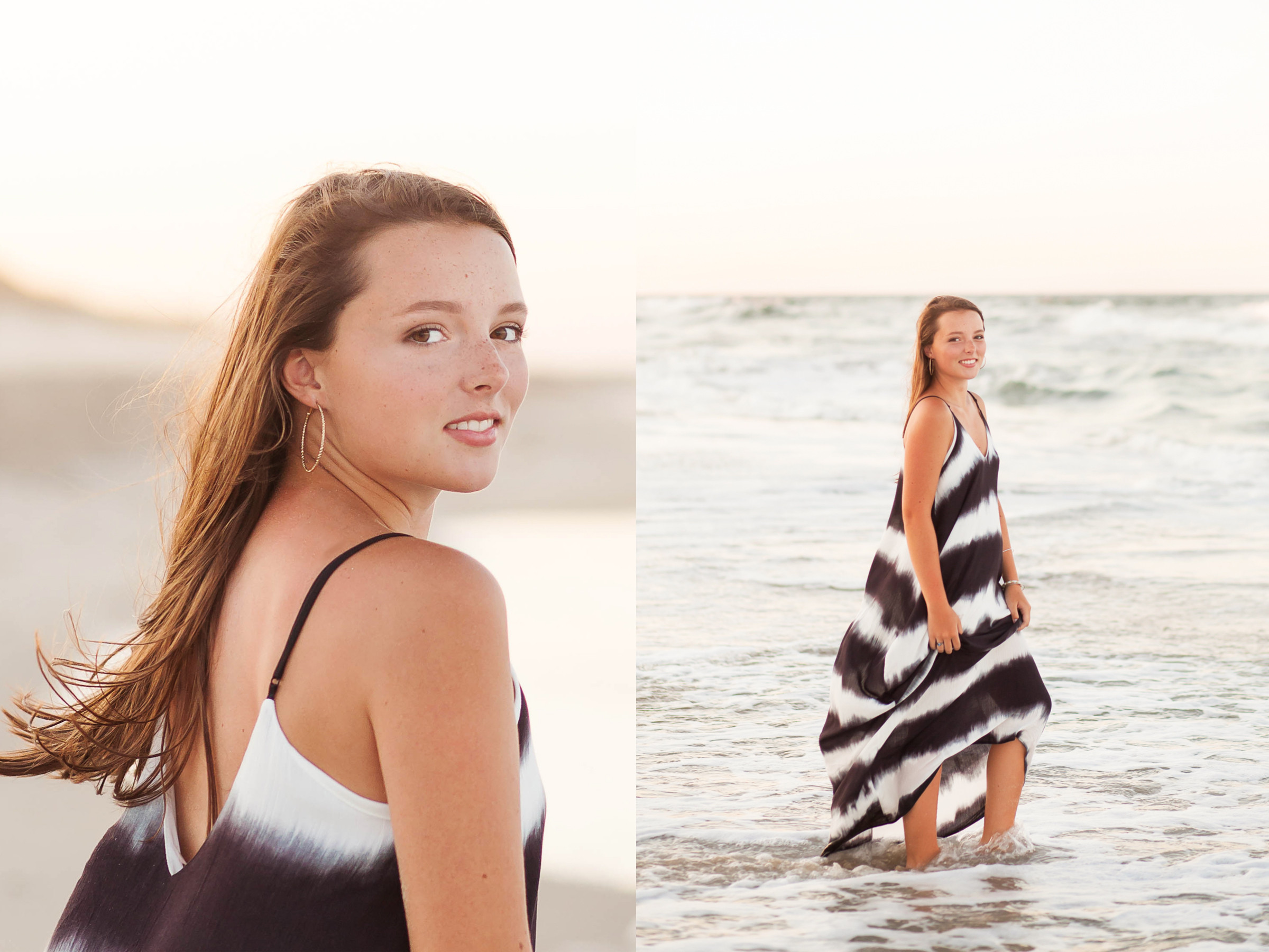 Artistic senior portraits Outer Banks, Sarah Hilts capturing unique perspectives