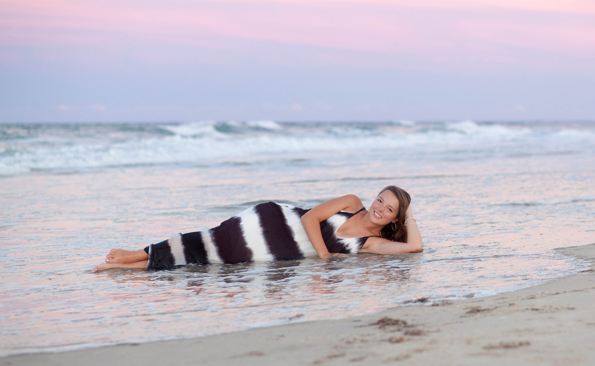 Outer Banks senior portraits, Emily's joyful expressions captured by Sarah Hilts