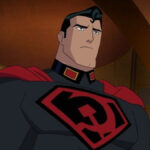 Superman Red Son movie poster with Superman, Wonder Woman, and Batman