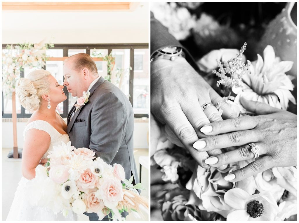 Bride and groom walking down the aisle after their wedding ceremony at Teak Red Bank.