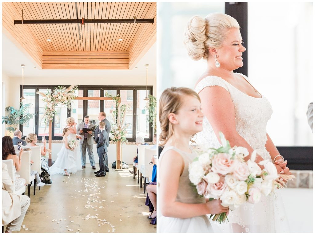 Guests watching the wedding ceremony at Teak in Red Bank, NJ.