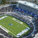 Aerial view of Simmons Bank Liberty Stadium showcasing planned renovations.